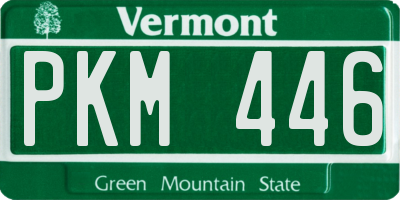 VT license plate PKM446