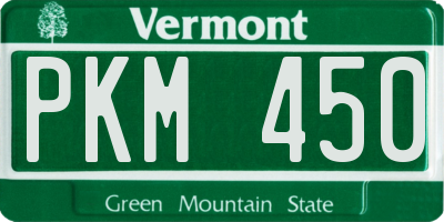VT license plate PKM450