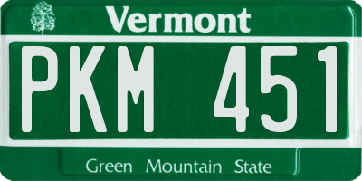 VT license plate PKM451