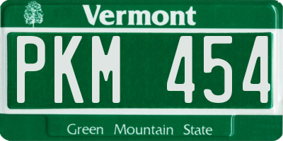 VT license plate PKM454