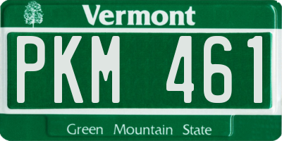 VT license plate PKM461