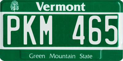 VT license plate PKM465