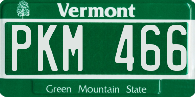 VT license plate PKM466