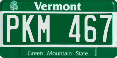 VT license plate PKM467