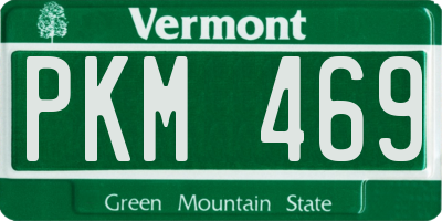 VT license plate PKM469