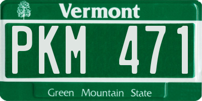 VT license plate PKM471