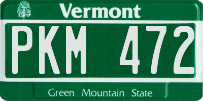 VT license plate PKM472