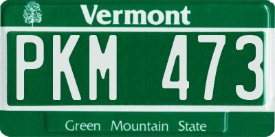 VT license plate PKM473