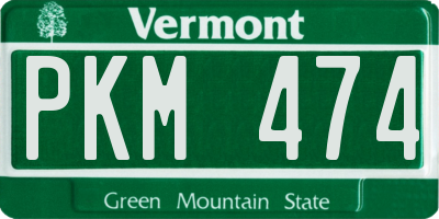VT license plate PKM474