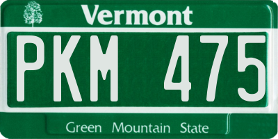 VT license plate PKM475