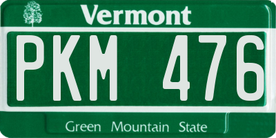 VT license plate PKM476