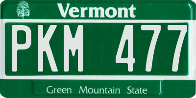 VT license plate PKM477