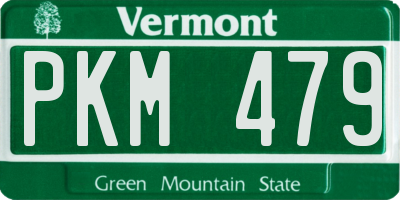 VT license plate PKM479