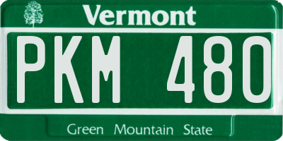 VT license plate PKM480