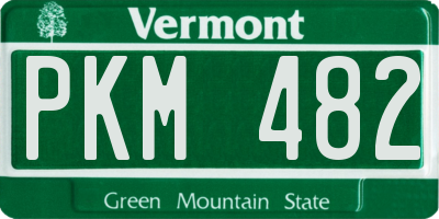 VT license plate PKM482