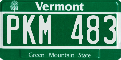 VT license plate PKM483