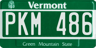 VT license plate PKM486