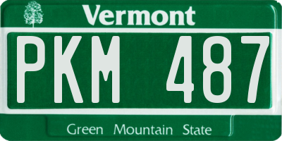 VT license plate PKM487