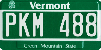 VT license plate PKM488