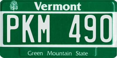 VT license plate PKM490