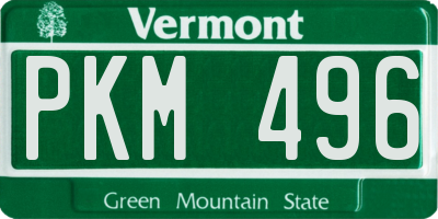 VT license plate PKM496