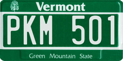 VT license plate PKM501