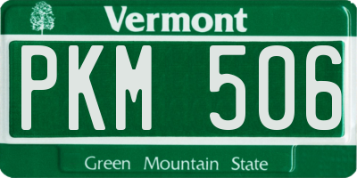 VT license plate PKM506