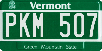 VT license plate PKM507
