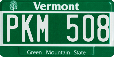 VT license plate PKM508