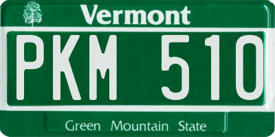 VT license plate PKM510