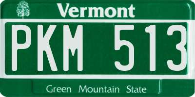 VT license plate PKM513