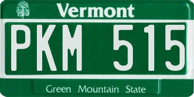 VT license plate PKM515