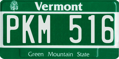 VT license plate PKM516