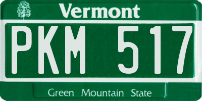 VT license plate PKM517