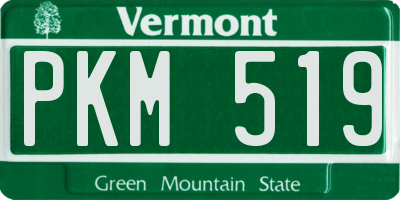 VT license plate PKM519