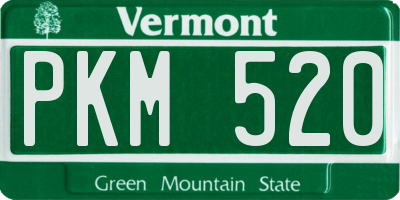VT license plate PKM520