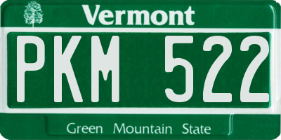 VT license plate PKM522