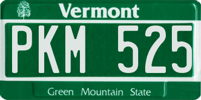VT license plate PKM525