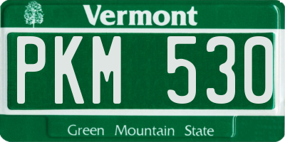 VT license plate PKM530