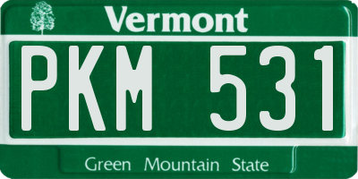 VT license plate PKM531