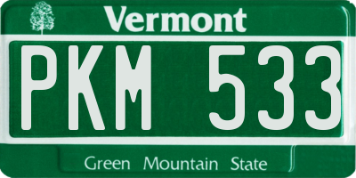 VT license plate PKM533