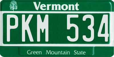 VT license plate PKM534