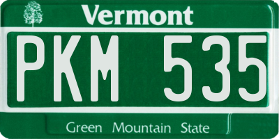VT license plate PKM535