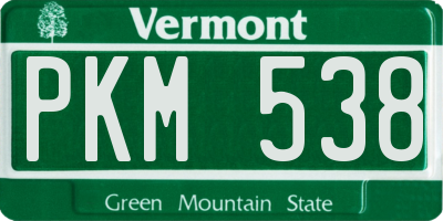 VT license plate PKM538