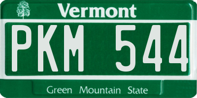 VT license plate PKM544