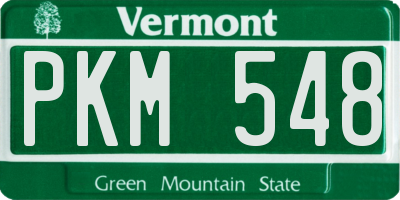 VT license plate PKM548