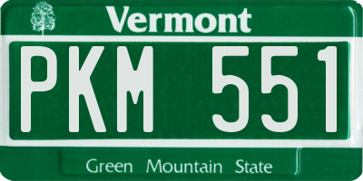 VT license plate PKM551
