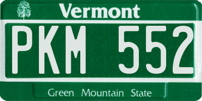 VT license plate PKM552