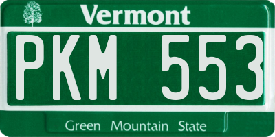 VT license plate PKM553