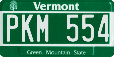 VT license plate PKM554